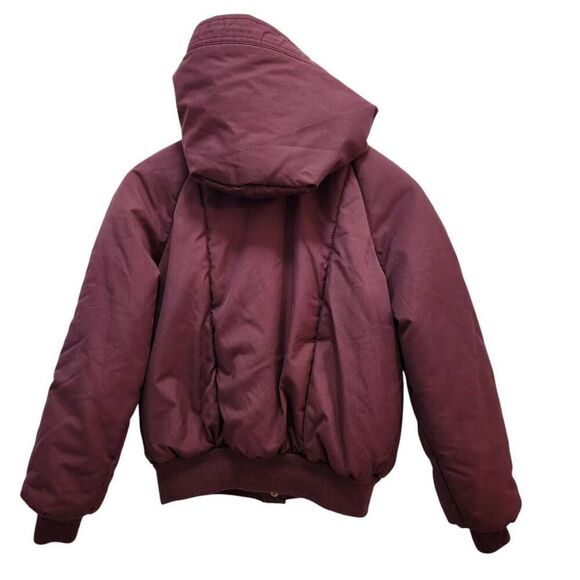 Vintage 1970s Women's Sherpa Lined Hooded Bomber Style Jacket Hong Kong medium - Picture 2 of 10